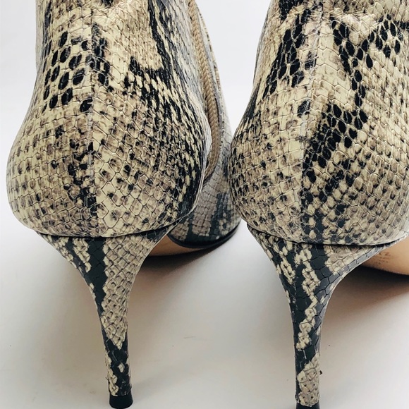 SCHUTZ Ankle Boots Snake Skin Sz 8.5 - Picture 5 of 9